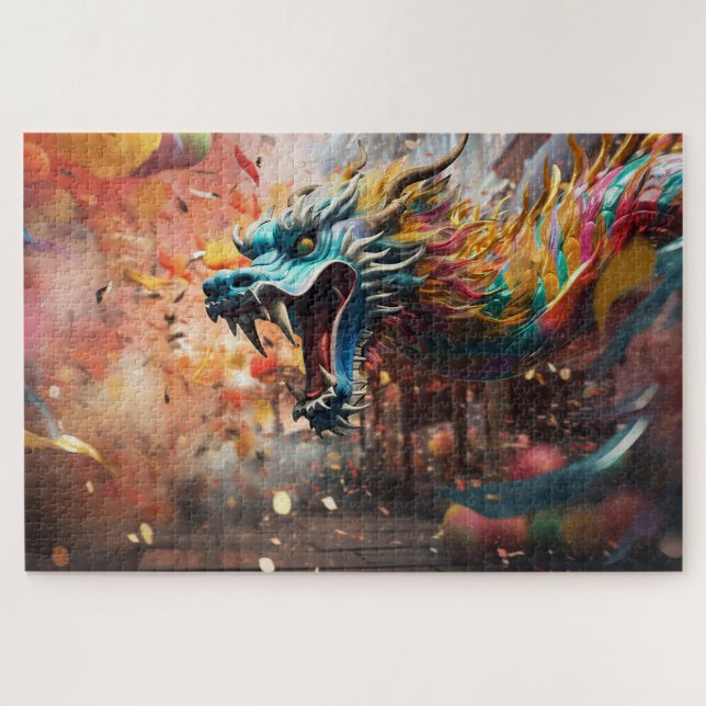 chinese dragon symbol 2024 jigsaw puzzle (Horizontal)