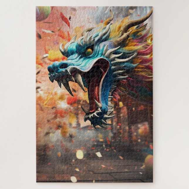 chinese dragon symbol 2024 jigsaw puzzle (Vertical)