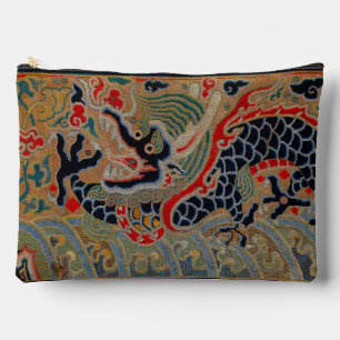 Chinese Dragon Symbol Antique Asian Accessory Pouch