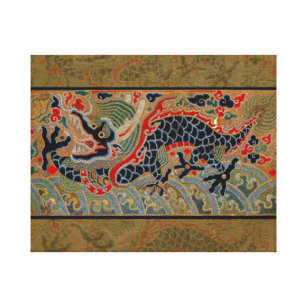 Chinese Dragon Symbol Antique Asian Canvas Print