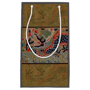Chinese Dragon Symbol Antique Asian Small Gift Bag