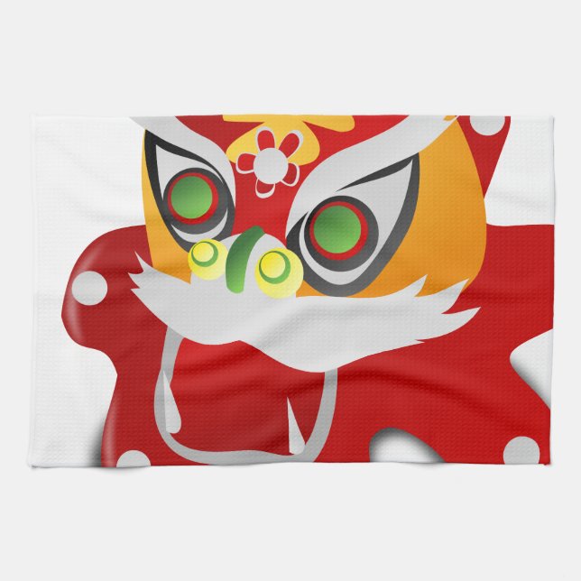 chinese dragon tea towel (Horizontal)