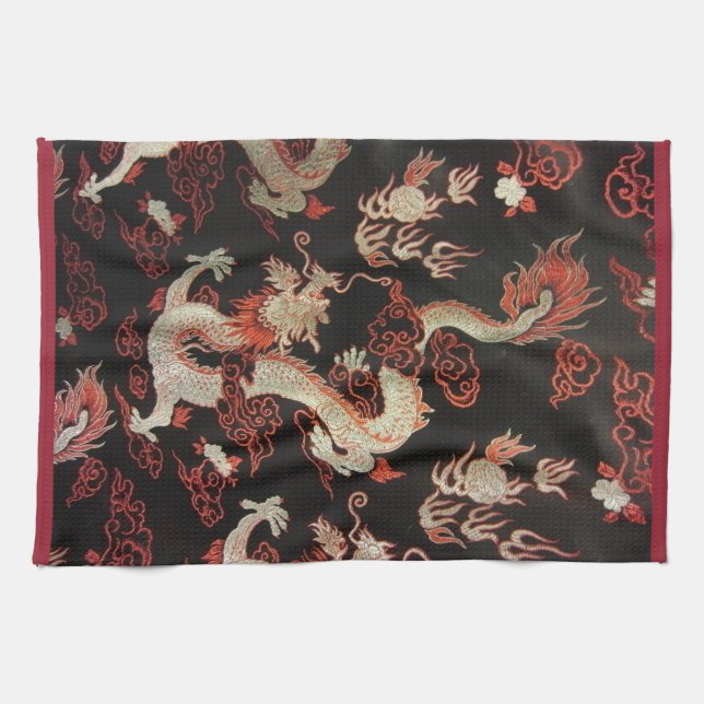 Chinese Dragon Tea Towel (Horizontal)
