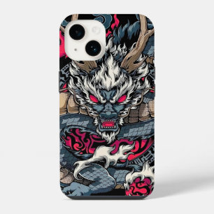 Chinese dragon totem, tattoo art iPhone 14 case
