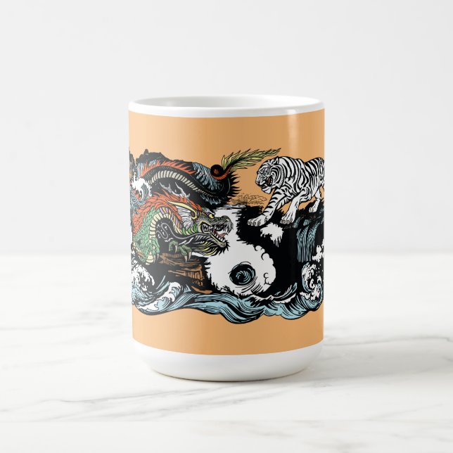 Chinese Dragon versus Tiger Magic Mug (Center)