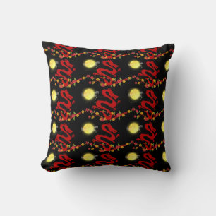 Chinese Dragon with full moon stunning cushion