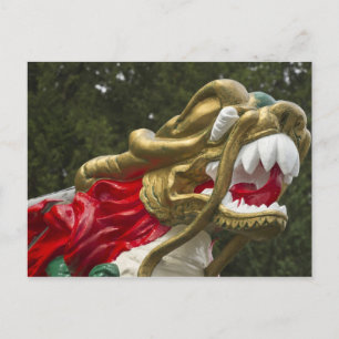 Chinese dragonboat figurehead, Stanley Park Postcard