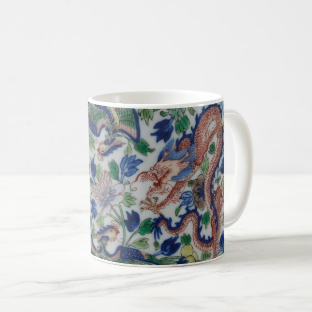 Chinese Dragons & phoenixes 18th century design Coffee Mug (Front Right)