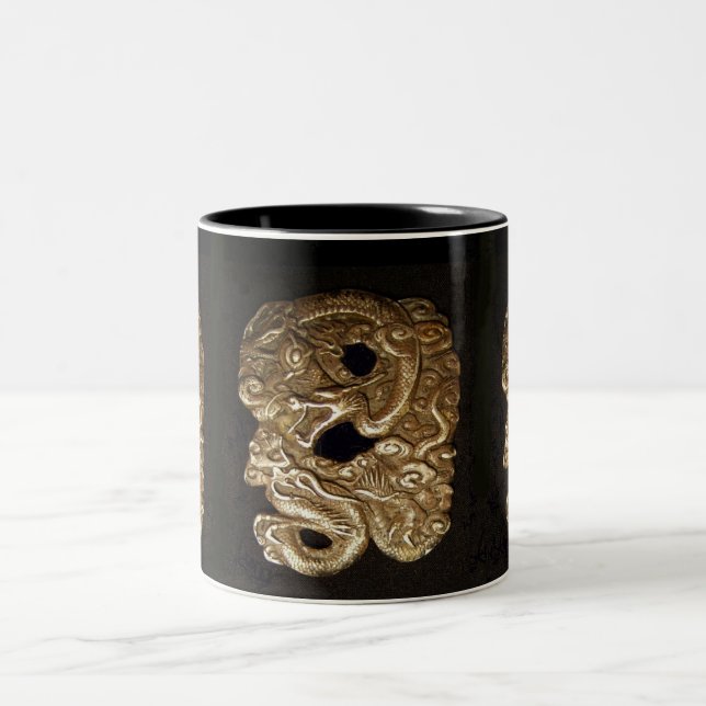 Chinese Dragons Two-Tone Coffee Mug (Center)