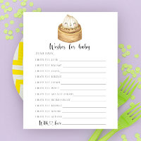 Chinese dumpling baby shower Wishes for baby