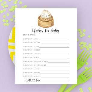 Chinese dumpling baby shower Wishes for baby