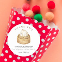 Chinese dumpling birthday party thank you