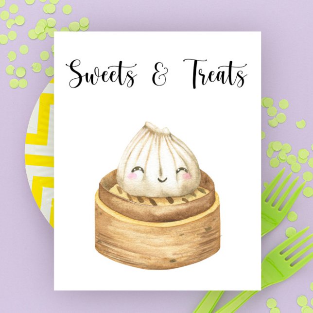 Chinese dumpling - sweets and treats baby shower poster (Creator Uploaded)