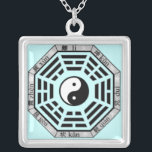 Chinese Eight Trigrams Yin-Yang Symbol Pendant<br><div class="desc">Balance,  energy and good feng-shui be with you wherever you go with this gift of silver yin-yang symbol circled by the Eight Trigrams. Please click "customise it" button to change background colour,  ie: white,  grey,  light purple... ..,  of this pendant prior ordering to suit your taste.</div>