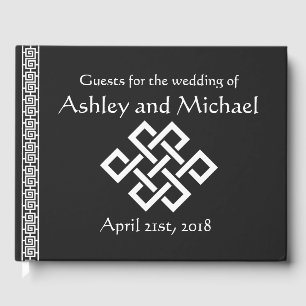 Chinese Elegance in Black Guest Book