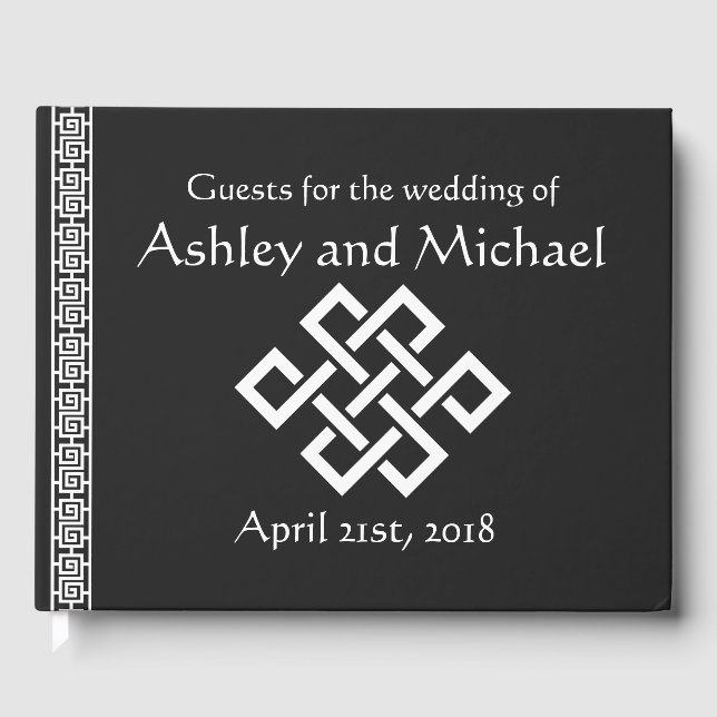 Chinese Elegance in Black Guest Book (Front)
