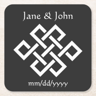 Chinese Elegance in Black Paper Coaster