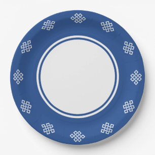 Chinese Elegance in Blue Paper Plate