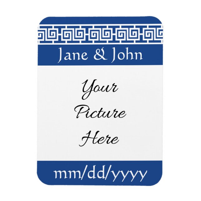 Chinese Elegance in Blue Save-the-Date Magnet (Vertical)