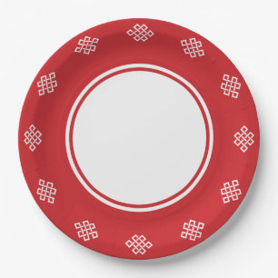 Chinese Elegance in Cherry Paper Plate