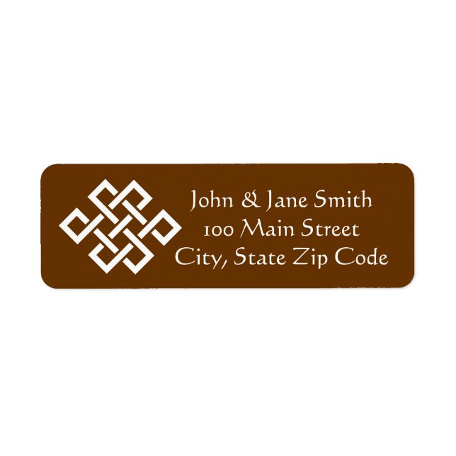 Chinese Elegance in Chocolate Address Label (Front)