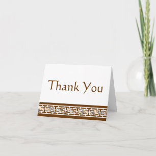 Chinese Elegance in Chocolate Thank You Card