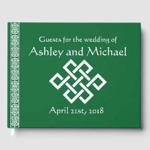 Chinese Elegance in Green Guest Book