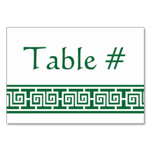 Chinese Elegance in Green Table Card
