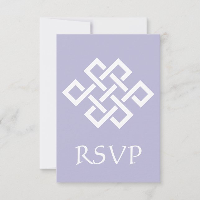 Chinese Elegance in Lavender RSVP Card (Front)