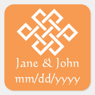 Chinese Elegance in Orange Sticker