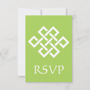 Chinese Elegance in Peridot RSVP Card