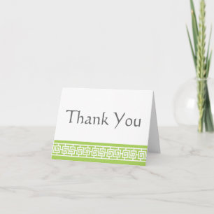 Chinese Elegance in Peridot Thank You Card