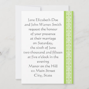 Chinese Elegance in Peridot Wedding Invitation