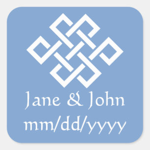 Chinese Elegance in Periwinkle Sticker