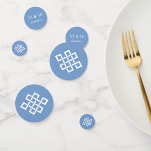 Chinese Elegance in Periwinkle Table Confetti