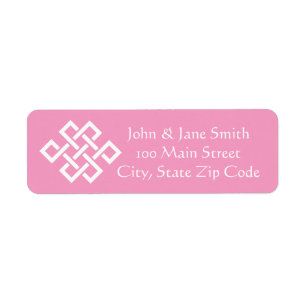Chinese Elegance in Petal Pink Address Label
