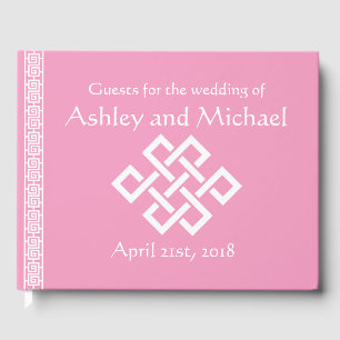 Chinese Elegance in Petal Pink Guest Book