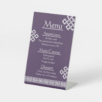 Chinese Elegance in Purple Pedestal Sign