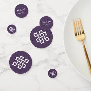 Chinese Elegance in Purple Table Confetti