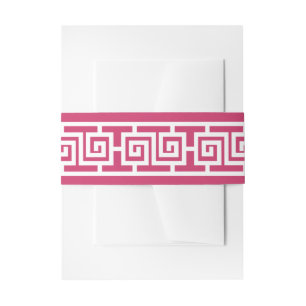Chinese Elegance in Raspberry Invite Belly Band Invitation Belly Band