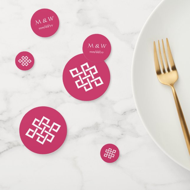 Chinese Elegance in Raspberry Table Confetti (Group)