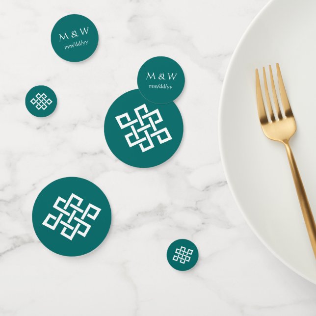 Chinese Elegance in Teal Table Confetti (Group)