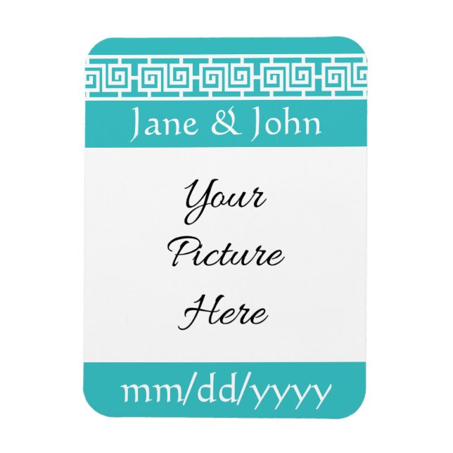 Chinese Elegance in Turquoise Reminder Magnet (Vertical)