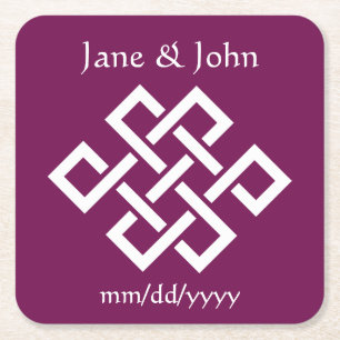 Chinese Elegance in Wine Paper Coaster