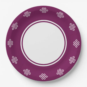 Chinese Elegance in Wine Paper Plate