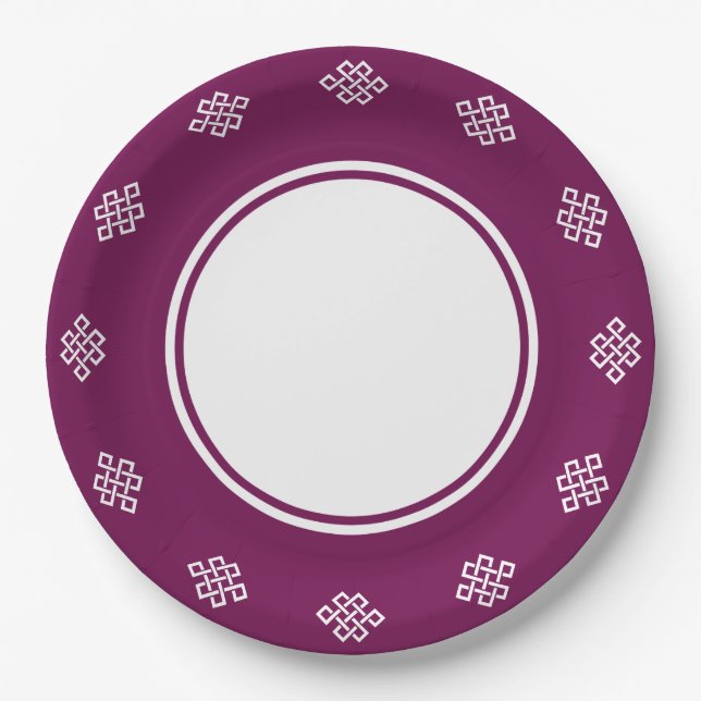 Chinese Elegance in Wine Paper Plate (Front)