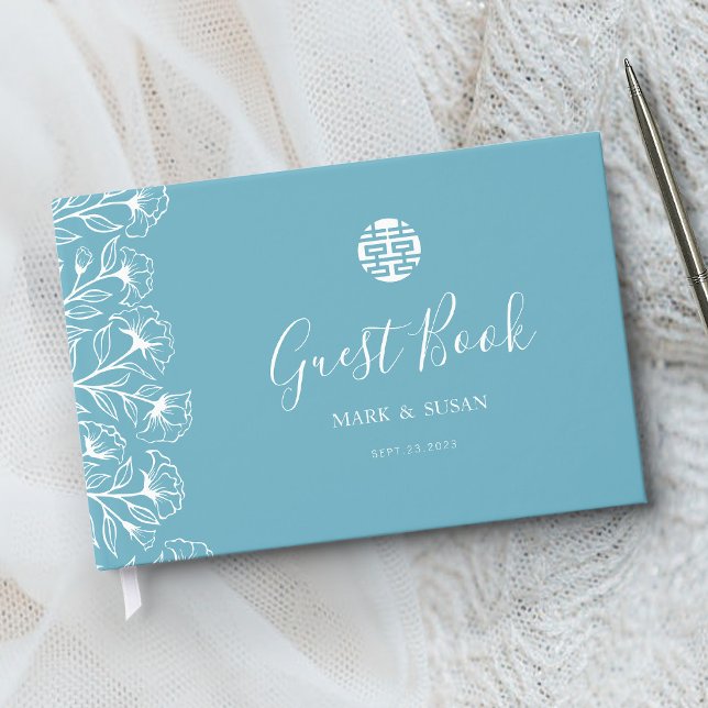 Chinese Elegant Double Happiness Wedding  Guest Book (Creator Uploaded)