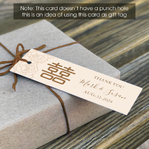Chinese Elegant Wedding Tag (1x3 inch)
