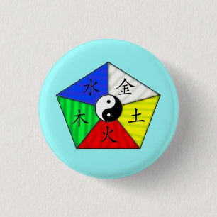 Chinese Elements 3 Cm Round Badge