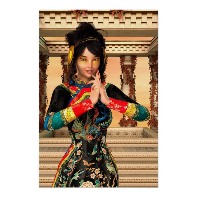 Chinese Empress Fantasy Portrait Art Poster (Front)